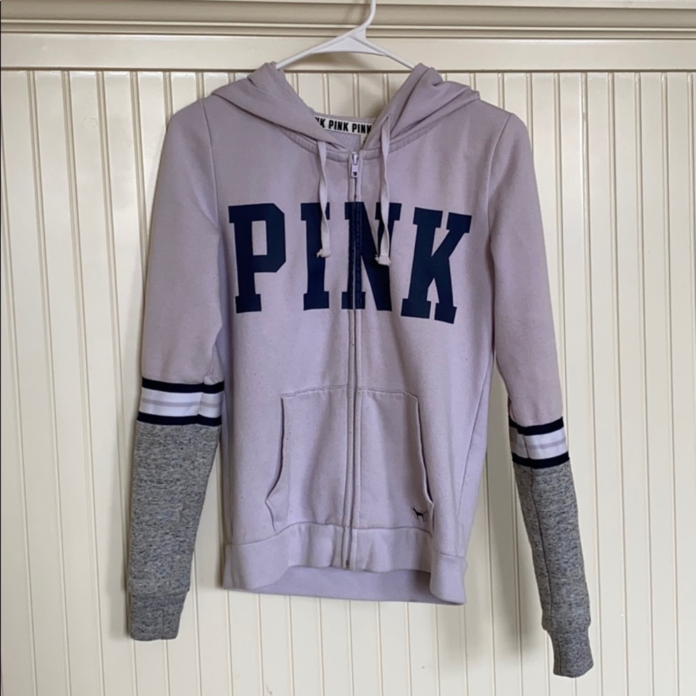 lavender full zip PINK hoodie